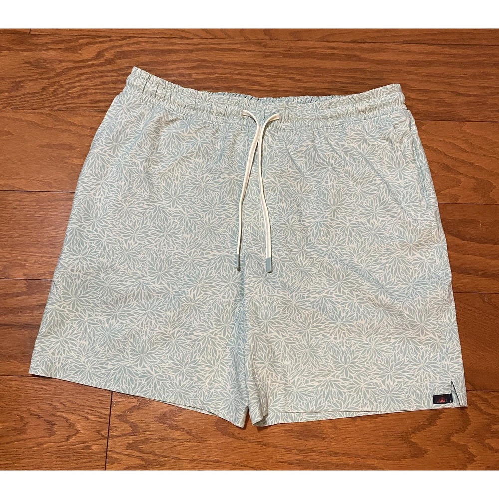 Faherty Men's Medium Green Lined Athletic/SwimTrunks Shorelite Shorts 7"